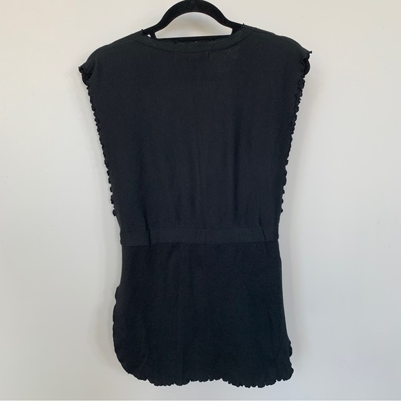 A’Milano Vintage Black Scalloped Edge Vest size M - Picture 6 of 7
